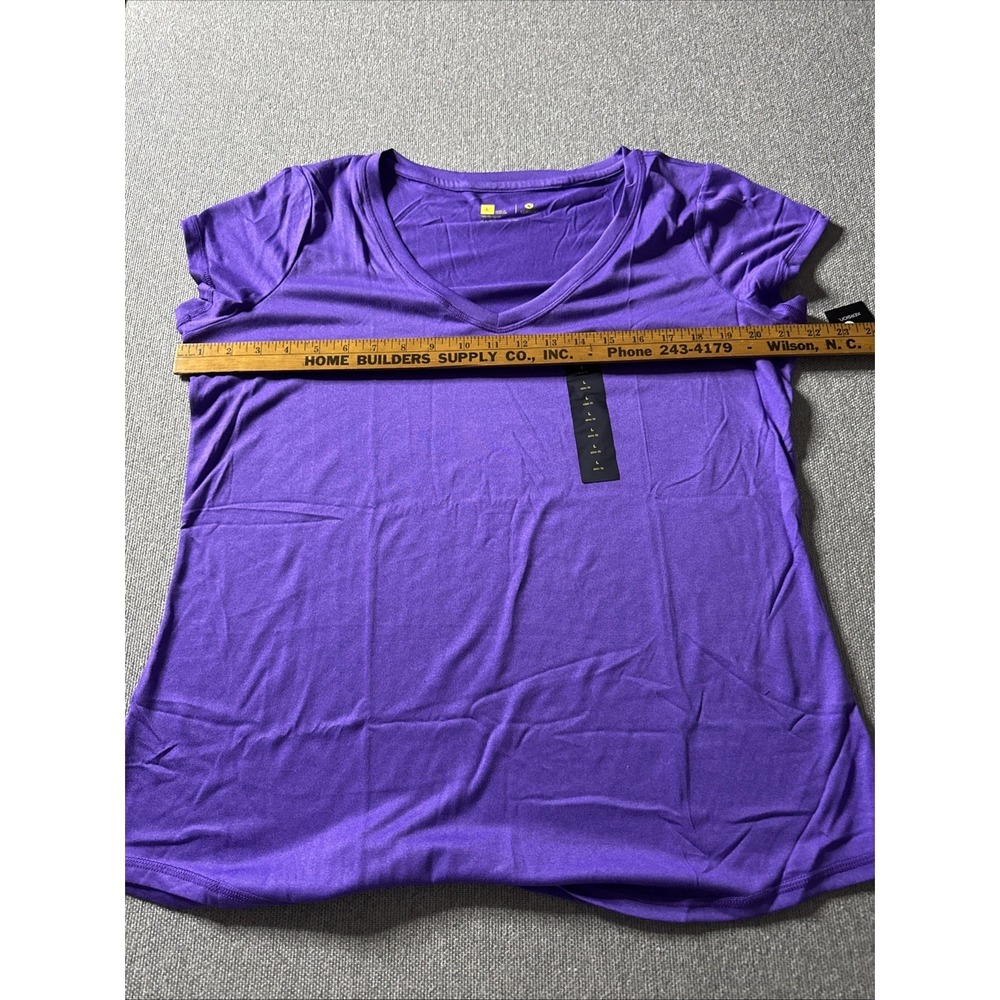 Xersion Womens Pullover T-Shirt V-Neck Purple Size Slim Fit Extra Large Workout - Picture 6 of 7